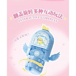 WEKKI 519009 CÔNG CHÚA TRONG MƠ ĐIỆN THOẠI NGỌT NGÀO NHỎ MÀU HỒNG MA THUẬT bộ đồ chơi xếp lắp ráp ghép mô hình Girl Con Gái