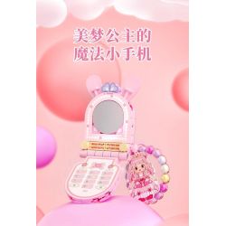 WEKKI 519009 CÔNG CHÚA TRONG MƠ ĐIỆN THOẠI NGỌT NGÀO NHỎ MÀU HỒNG MA THUẬT bộ đồ chơi xếp lắp ráp ghép mô hình Girl Con Gái