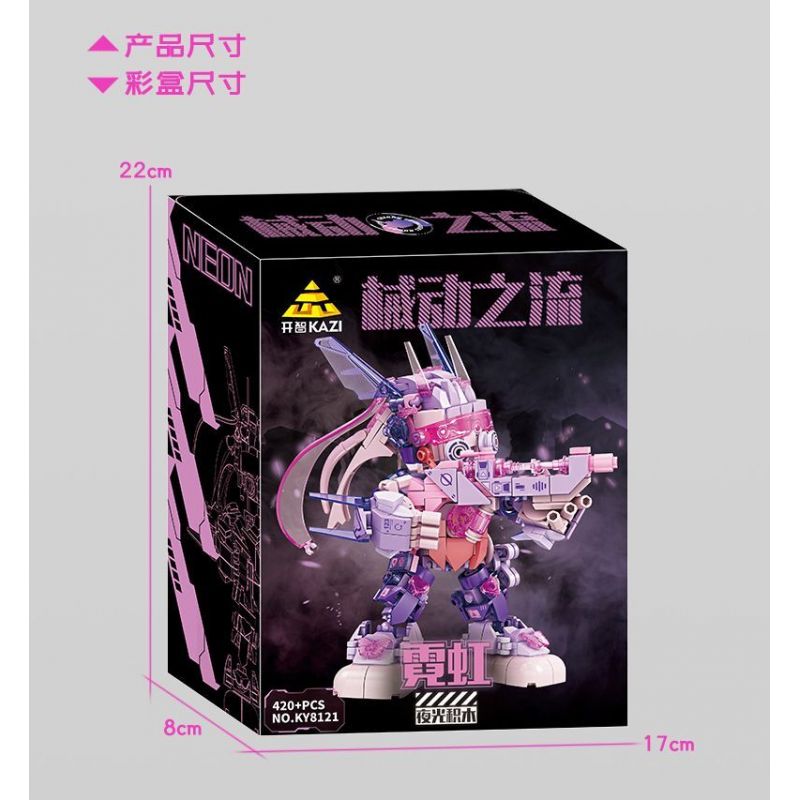 Kazi KY8121 8121 DÒNG CƠ HỌC ĐÈN NEON PHÁT SÁNG bộ đồ chơi xếp lắp ráp ghép mô hình 420 khối