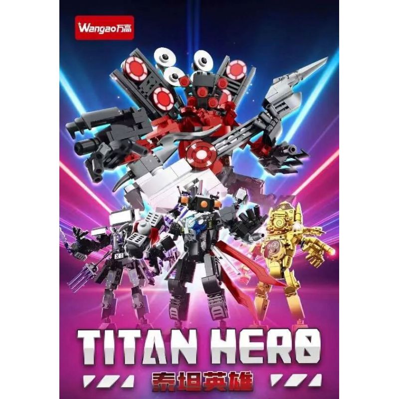 WANGAO 188030 ANH HÙNG TITAN bộ đồ chơi xếp lắp ráp ghép mô hình Movie & Game TITAN HERO Phim Và Trò Chơi