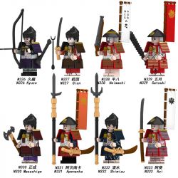 GUANGDONG RUIZHIDA N326 N327 N328 N329 N330 N331 N332 N333 NHÂN VẬT SAMURAI NHẬT BẢN 8 LOẠI bộ đồ chơi xếp lắp ráp ghép mô hình Historical