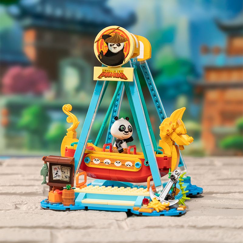 PANTASY 86516 CUỘC PHIÊU LƯU CỦA KUNG FU PANDA CON TÀU CƯỚP BIỂN bộ đồ chơi xếp lắp ráp ghép mô hình Movie & Game Phim Và Trò Chơi 500 khối