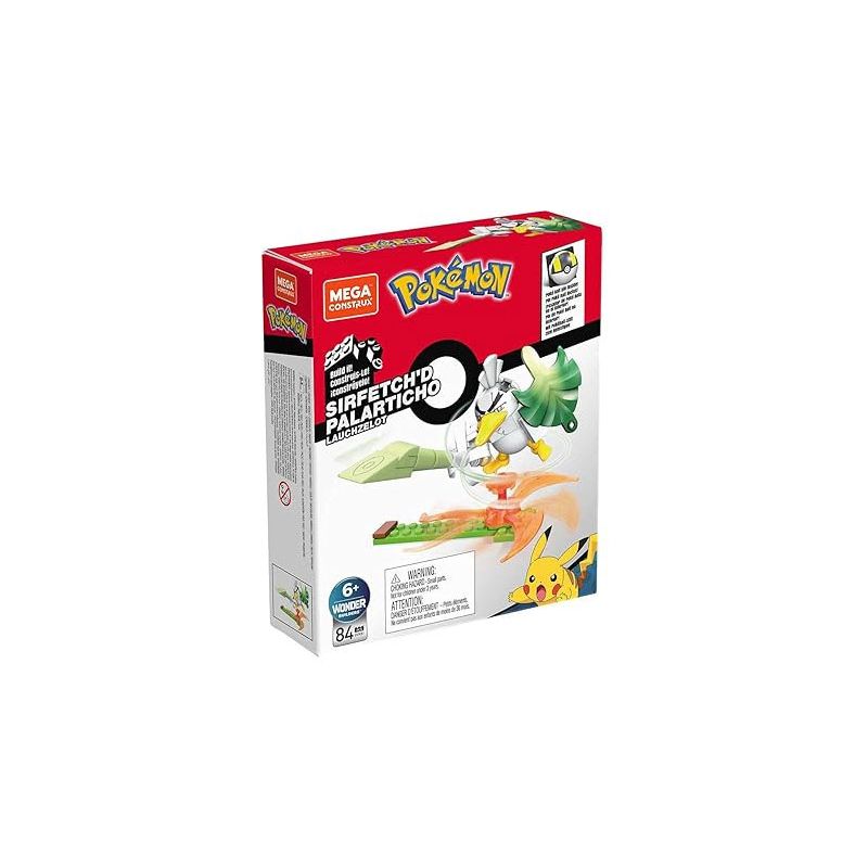 MEGA BLOKS GVK81 POKÉMON KIỂM LÂM HÀNH TÂY bộ đồ chơi xếp lắp ráp ghép mô hình Movie & Game POKEMON SIRFETCH'D Phim Và Trò Chơi