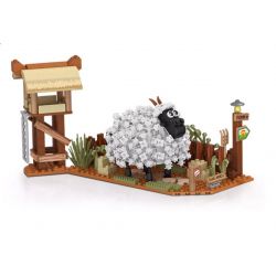 LOZ 1254 CỪU MŨI ĐEN bộ đồ chơi xếp lắp ráp ghép mô hình SHEEP IN THE STABLE 561 khối