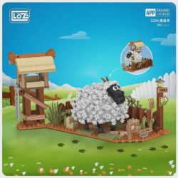 LOZ 1254 CỪU MŨI ĐEN bộ đồ chơi xếp lắp ráp ghép mô hình SHEEP IN THE STABLE 561 khối