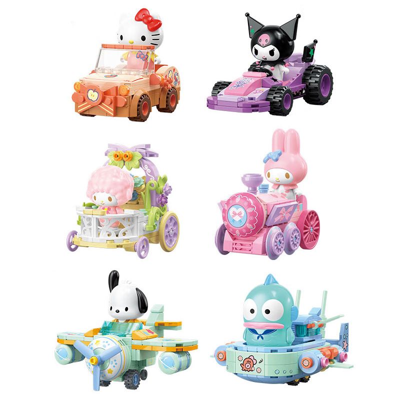 TOP TOY TC1724 1724 GIA ĐÌNH SANRIO MÔ HÌNH HẠM ĐỘI 6 NHỎ ĐÁNG NGẠC NHIÊN bộ đồ chơi xếp lắp ráp ghép mô hình Movie & Game SANRIO CHARACTERS Phim Và Trò Chơi