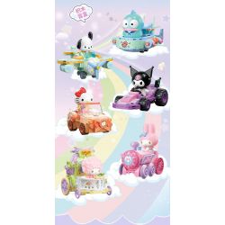 TOP TOY TC1724 1724 GIA ĐÌNH SANRIO MÔ HÌNH HẠM ĐỘI 6 NHỎ ĐÁNG NGẠC NHIÊN bộ đồ chơi xếp lắp ráp ghép mô hình Movie & Game SANRIO CHARACTERS Phim Và Trò Chơi