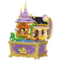 WEKKI 506195 HỘP KHO BÁU ÂM NHẠC NGÀY XỬA XƯA CUỘC HẸN CỦA RAPUNZEL bộ đồ chơi xếp lắp ráp ghép mô hình MUSIC TREASURE BOX TRESSES OF ROMANCE
