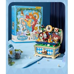 WEKKI 506192 HỘP KHO BÁU ÂM NHẠC NGÀY XỬA XƯA TIỆC TRÀ CỦA ALICE bộ đồ chơi xếp lắp ráp ghép mô hình MUSIC TREASURE BOX MAD TEA-PARTY