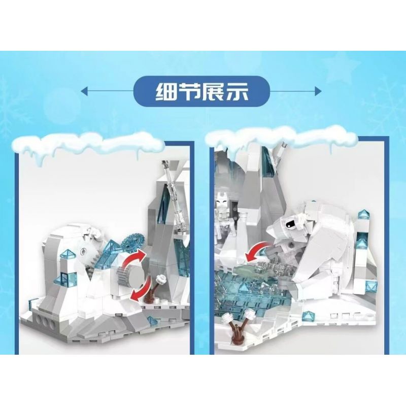 DK 6024 HỆ SINH THÁI THẾ GIỚI SÔNG BĂNG BẮC CỰC bộ đồ chơi xếp lắp ráp ghép mô hình ARCTIC GLACIER WORLD 898 khối