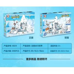 DK 6024 HỆ SINH THÁI THẾ GIỚI SÔNG BĂNG BẮC CỰC bộ đồ chơi xếp lắp ráp ghép mô hình ARCTIC GLACIER WORLD 898 khối