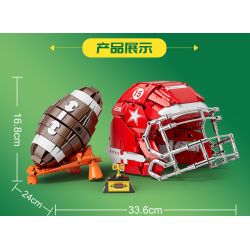 DK 80020 BÓNG ĐÁ bộ đồ chơi xếp lắp ráp ghép mô hình Creator AMERICAN FOOLBALL Sáng Tạo 1038 khối