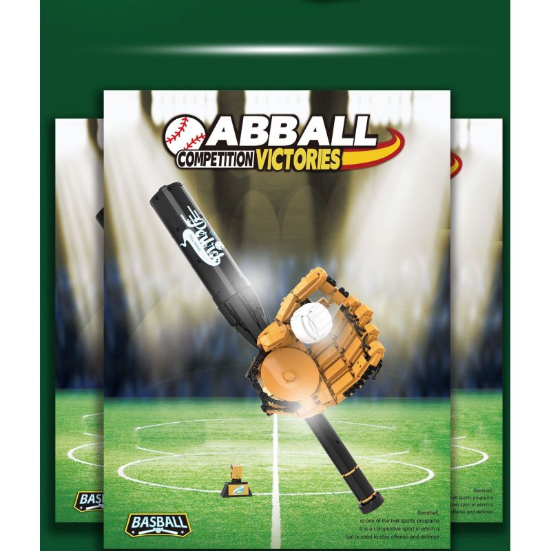 DK 80021 BÓNG CHÀY bộ đồ chơi xếp lắp ráp ghép mô hình Creator BASBALL Sáng Tạo 968 khối