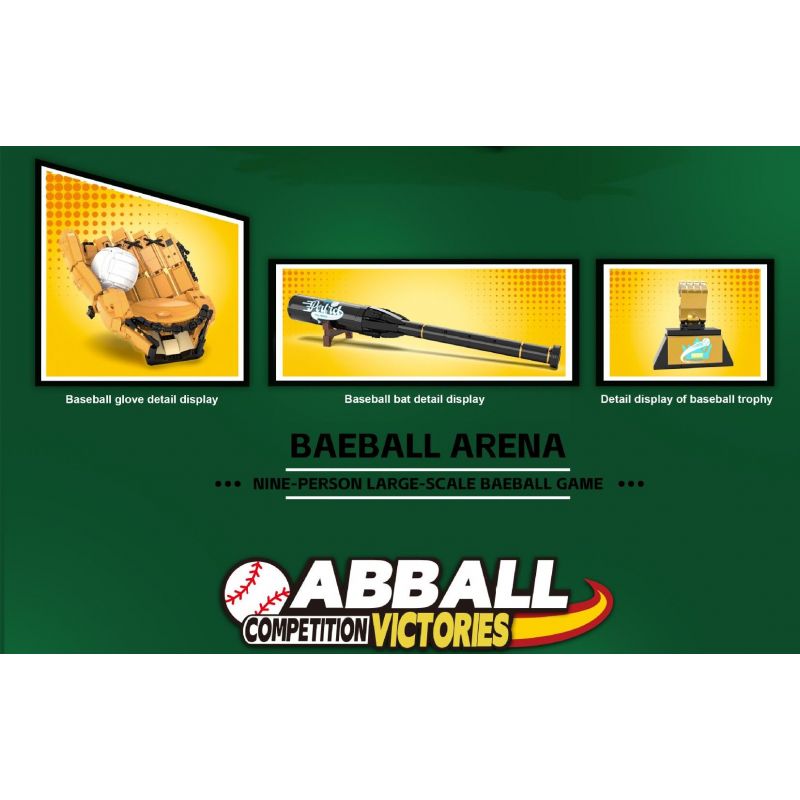 DK 80021 BÓNG CHÀY bộ đồ chơi xếp lắp ráp ghép mô hình Creator BASBALL Sáng Tạo 968 khối