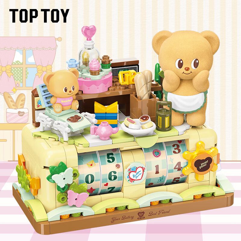 TOP TOY TC2059 2059 LỊCH VẠN NIÊN GẤU BƠ bộ đồ chơi xếp lắp ráp ghép mô hình BUTTERBEAR PERPETUAL CALENDAR 350 khối