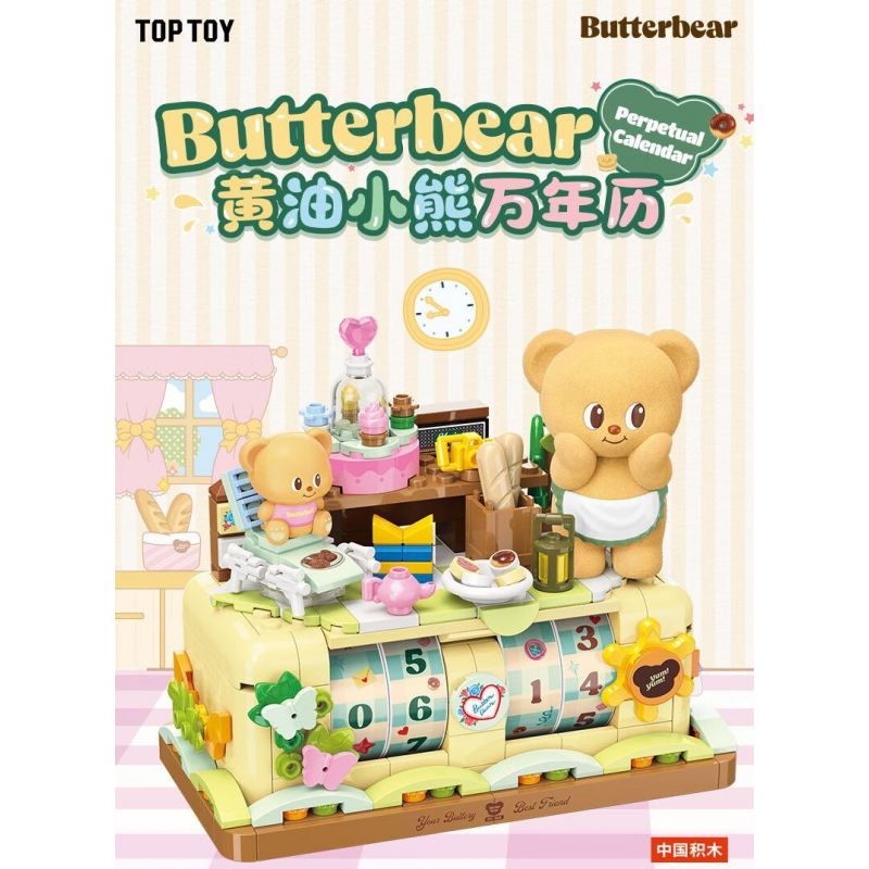 TOP TOY TC2059 2059 LỊCH VẠN NIÊN GẤU BƠ bộ đồ chơi xếp lắp ráp ghép mô hình BUTTERBEAR PERPETUAL CALENDAR 350 khối