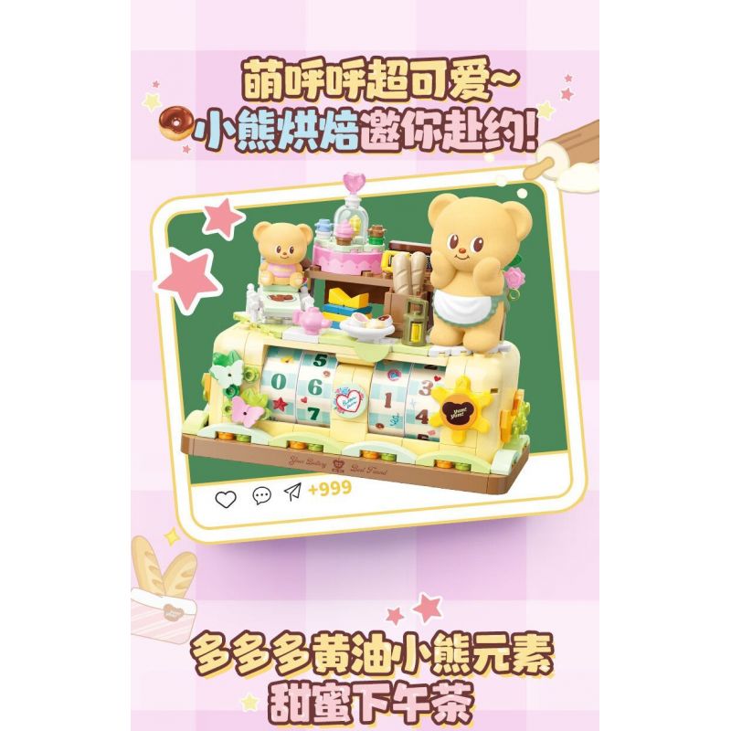 TOP TOY TC2059 2059 LỊCH VẠN NIÊN GẤU BƠ bộ đồ chơi xếp lắp ráp ghép mô hình BUTTERBEAR PERPETUAL CALENDAR 350 khối