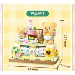 TOP TOY TC2059 2059 LỊCH VẠN NIÊN GẤU BƠ bộ đồ chơi xếp lắp ráp ghép mô hình BUTTERBEAR PERPETUAL CALENDAR 350 khối