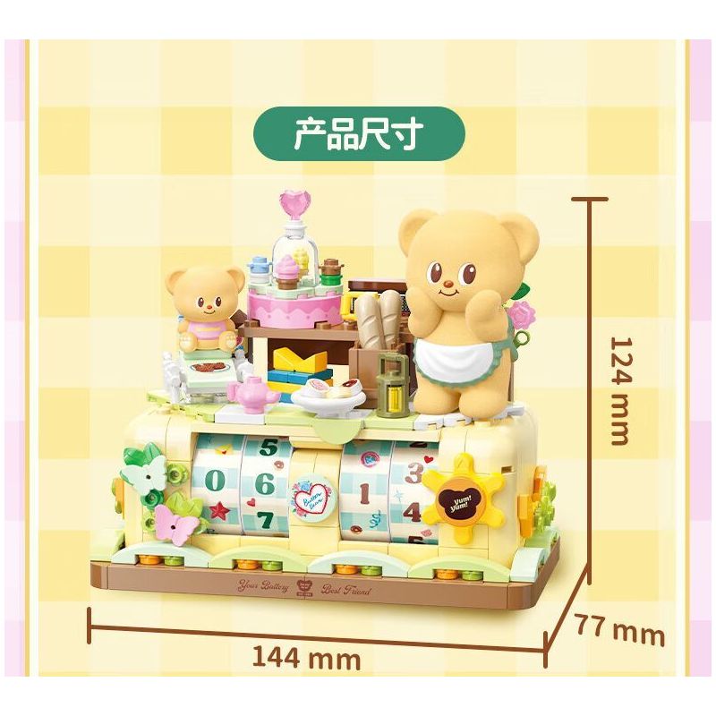 TOP TOY TC2059 2059 LỊCH VẠN NIÊN GẤU BƠ bộ đồ chơi xếp lắp ráp ghép mô hình BUTTERBEAR PERPETUAL CALENDAR 350 khối