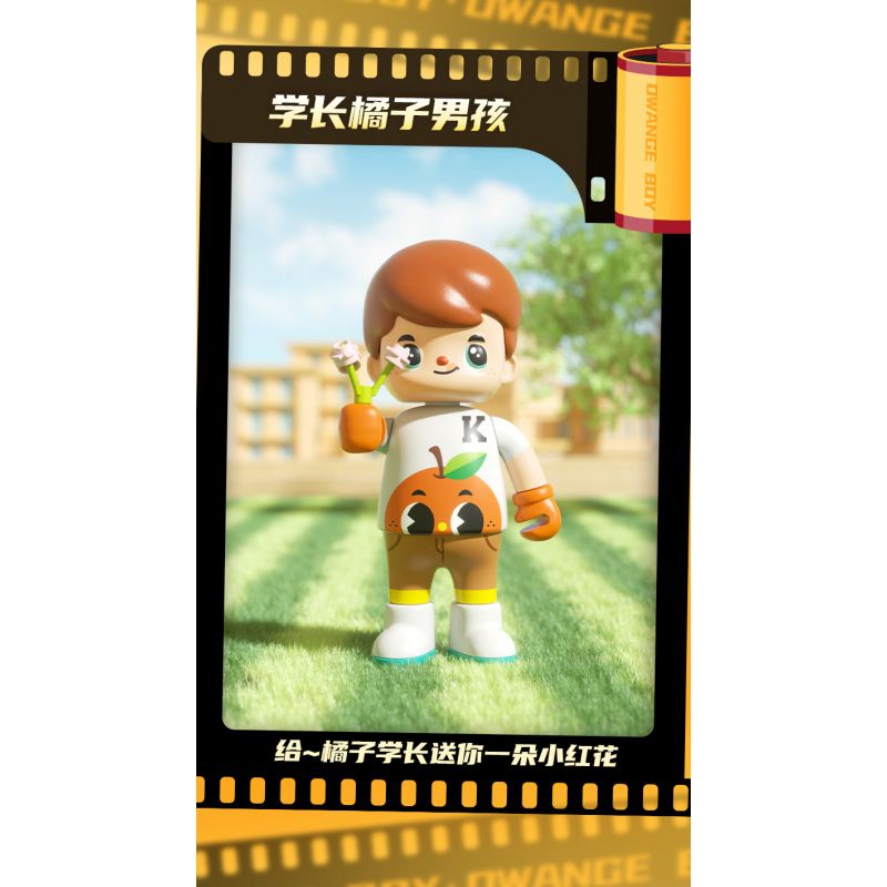 JAKI HK302 HỘP MÙ NHÀ HÁT NHÂN VẬT ORANGE BOY bộ đồ chơi xếp lắp ráp ghép mô hình Collectable Minifigures OWANGE BOY Búp Bê Sưu Tầm