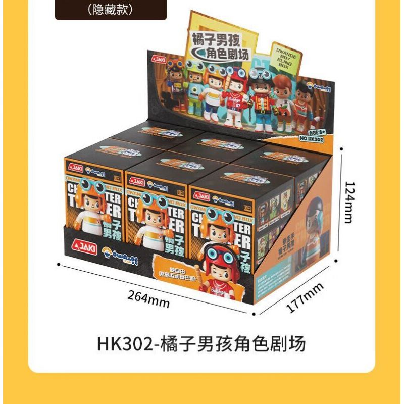 JAKI HK302 HỘP MÙ NHÀ HÁT NHÂN VẬT ORANGE BOY bộ đồ chơi xếp lắp ráp ghép mô hình Collectable Minifigures OWANGE BOY Búp Bê Sưu Tầm