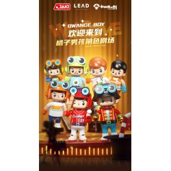 JAKI HK302 HỘP MÙ NHÀ HÁT NHÂN VẬT ORANGE BOY bộ đồ chơi xếp lắp ráp ghép mô hình Collectable Minifigures OWANGE BOY Búp Bê Sưu Tầm
