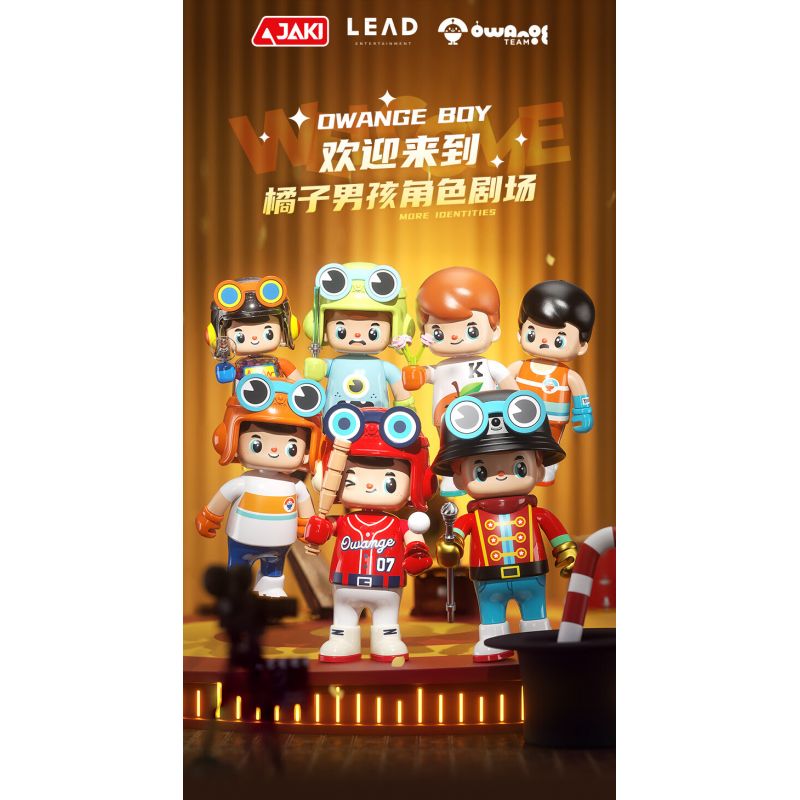 JAKI HK302 HỘP MÙ NHÀ HÁT NHÂN VẬT ORANGE BOY bộ đồ chơi xếp lắp ráp ghép mô hình Collectable Minifigures OWANGE BOY Búp Bê Sưu Tầm