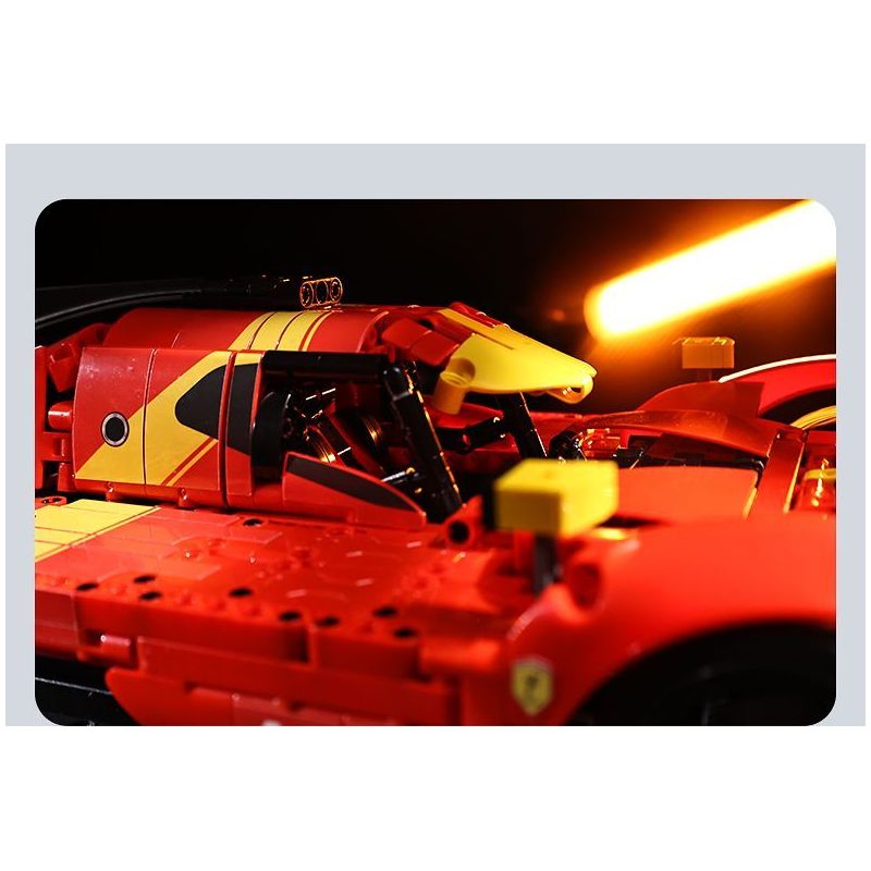 CADA DOUBLEE C63008 63008 NGỌN LỬA TỐC ĐỘ XE THỂ THAO ĐUA THỜI GIAN DÀI tỷ lệ 1:10 bộ đồ chơi xếp lắp ráp ghép mô hình Technic BLAZING FLAME Kỹ Thuật Công Nghệ Cao Mô Hình Phương Tiện 1518 khối