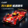 CADA DOUBLEE C63008 63008 NGỌN LỬA TỐC ĐỘ XE THỂ THAO ĐUA THỜI GIAN DÀI tỷ lệ 1:10 bộ đồ chơi xếp lắp ráp ghép mô hình Technic BLAZING FLAME Kỹ Thuật Công Nghệ Cao Mô Hình Phương Tiện 1518 khối
