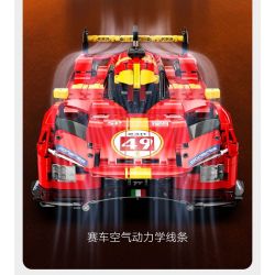 CADA DOUBLEE C63008 63008 NGỌN LỬA TỐC ĐỘ XE THỂ THAO ĐUA THỜI GIAN DÀI tỷ lệ 1:10 bộ đồ chơi xếp lắp ráp ghép mô hình Technic BLAZING FLAME Kỹ Thuật Công Nghệ Cao Mô Hình Phương Tiện 1518 khối