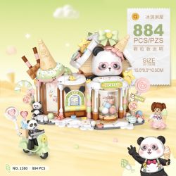 LOZ 1380 NHÀ KEM bộ đồ chơi xếp lắp ráp ghép mô hình 884 khối