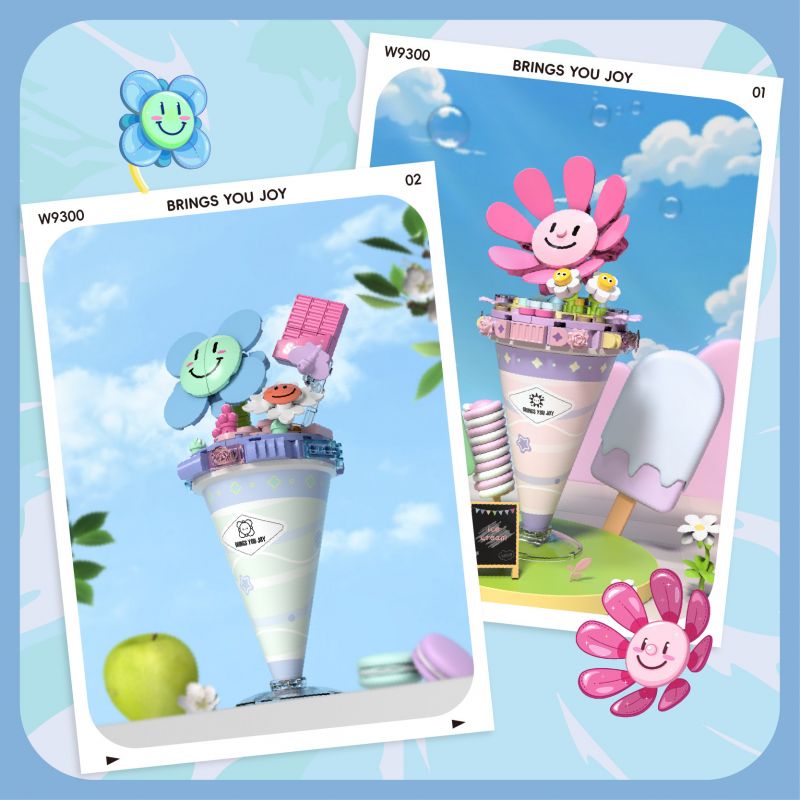 FUNIFY W9300 9300 KHÔNG BÉO THỦ CÔNG 4 KIỂU bộ đồ chơi xếp lắp ráp ghép mô hình