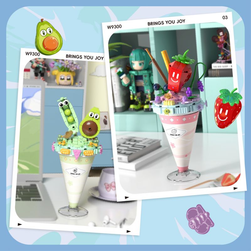 FUNIFY W9300 9300 KHÔNG BÉO THỦ CÔNG 4 KIỂU bộ đồ chơi xếp lắp ráp ghép mô hình