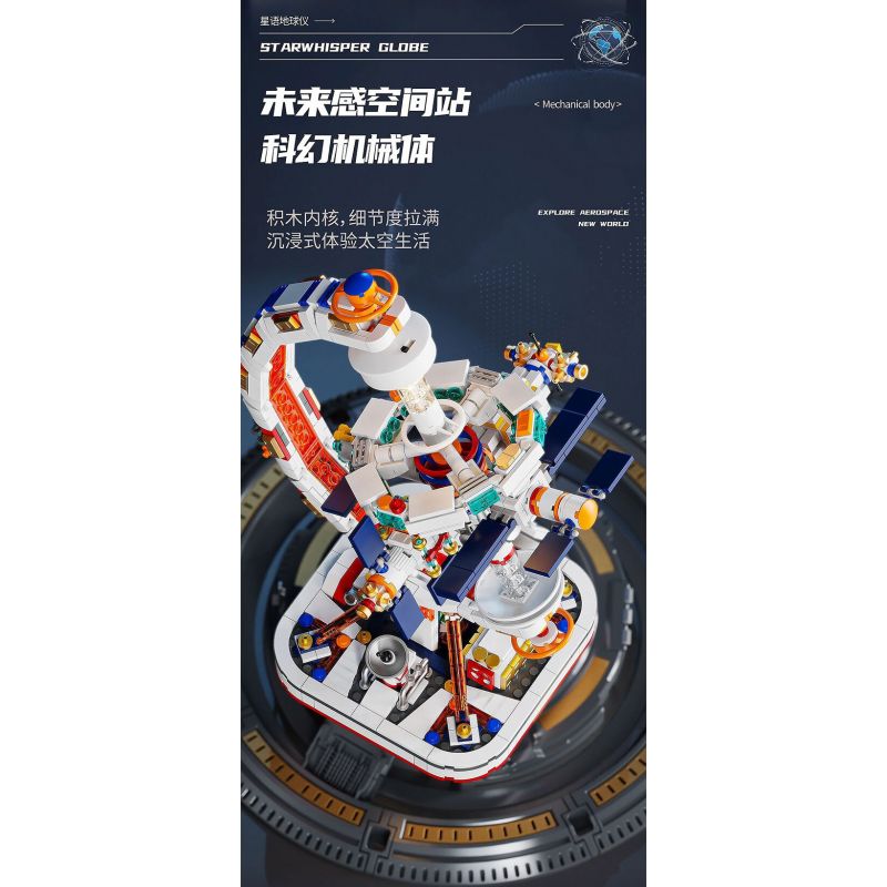 ENLIGHTENMENT 90104 THIÊN CẦU bộ đồ chơi xếp lắp ráp ghép mô hình STARWHISPER GLOBE