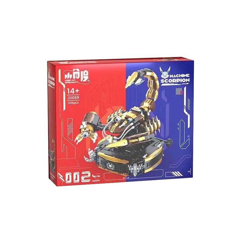 SMALL ANGLE JD069 BỌ CẠP CƠ KHÍ bộ đồ chơi xếp lắp ráp ghép mô hình MACHINE SCORPION 1316 khối