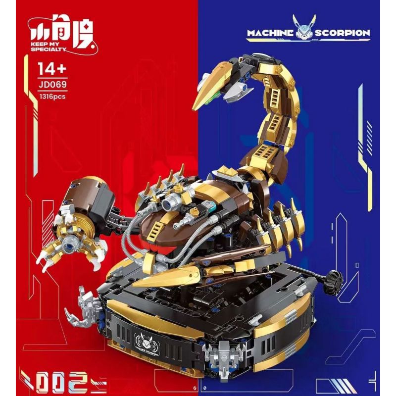 SMALL ANGLE JD069 BỌ CẠP CƠ KHÍ bộ đồ chơi xếp lắp ráp ghép mô hình MACHINE SCORPION 1316 khối