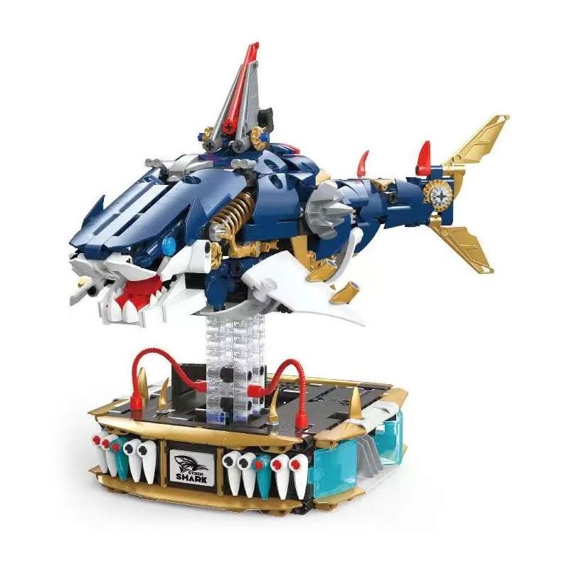  small angle JD071 Cyber Shark Xếp hình lắp ráp ghép mô hình cá mập mạng