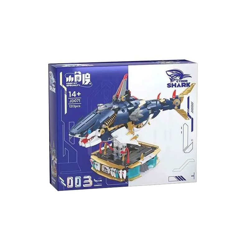 SMALL ANGLE JD071 CÁ MẬP MẠNG bộ đồ chơi xếp lắp ráp ghép mô hình CYBER SHARK 1213 khối