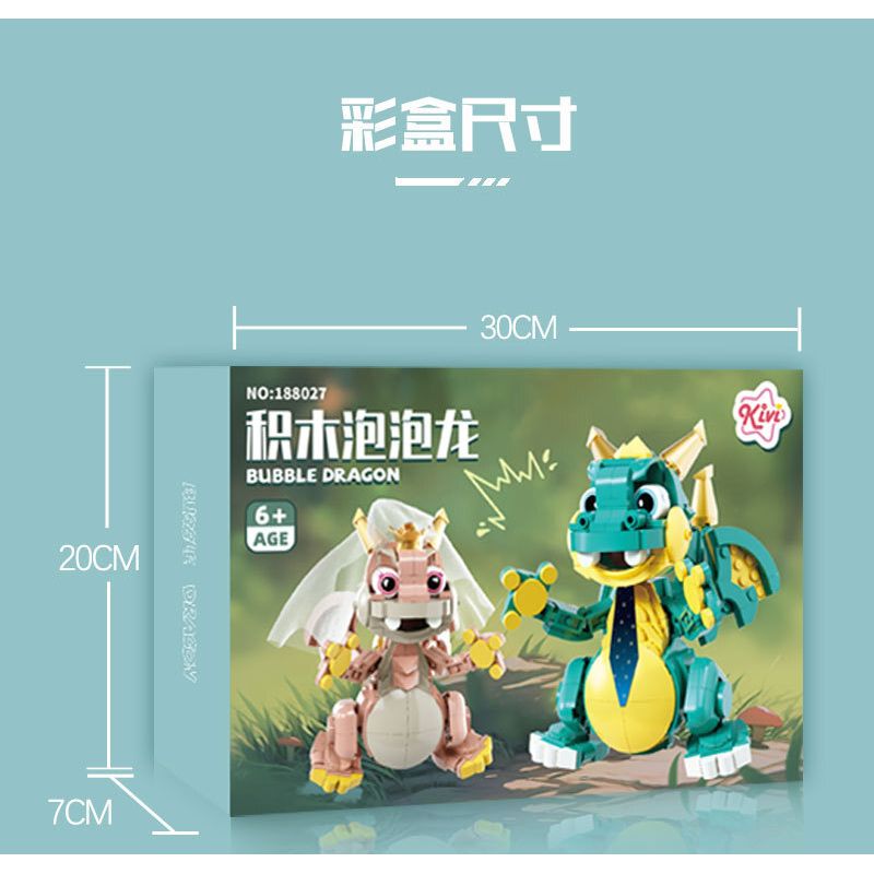 KIVI 188027 PHIÊN BẢN ĐÁM CƯỚI BONG BÓNG BOBBLE bộ đồ chơi xếp lắp ráp ghép mô hình BUBBLE DRAGON