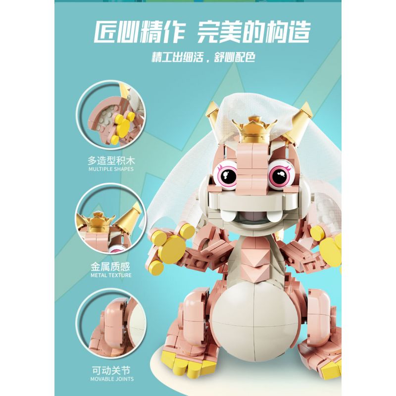 KIVI 188027 PHIÊN BẢN ĐÁM CƯỚI BONG BÓNG BOBBLE bộ đồ chơi xếp lắp ráp ghép mô hình BUBBLE DRAGON