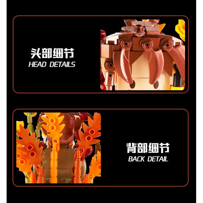 KIVI 288068 THẦN VƯỜN BÉ ZHONGLI bộ đồ chơi xếp lắp ráp ghép mô hình