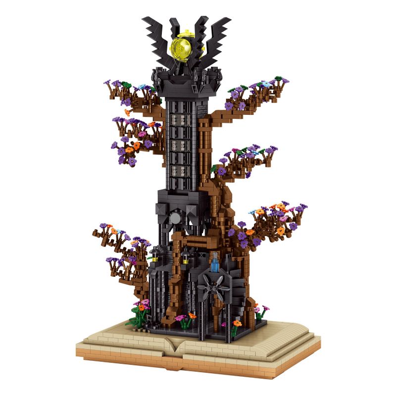 Lego ZHEGAO LZ8326 Dark Night Tower Xếp hình lắp ráp ghép mô hình tháp đen đêm tối