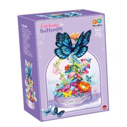 ZHEGAO 663502 HỘP NHẠC BƯỚM MAY MẮN bộ đồ chơi xếp lắp ráp ghép mô hình Arts & Crafts FORTUNE BUTTERFLY 650 khối