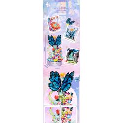 ZHEGAO 663502 HỘP NHẠC BƯỚM MAY MẮN bộ đồ chơi xếp lắp ráp ghép mô hình Arts & Crafts FORTUNE BUTTERFLY 650 khối