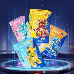 ZHEGAO 663503 DỰ ÁN THẦN THÚ 4 NGƯỜI MẪU RUILONG CÁO CHÍN ĐUÔI KỲ LÂN BAXIA bộ đồ chơi xếp lắp ráp ghép mô hình MYTHICAL BEASTS