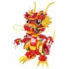ZHEGAO 663503 DỰ ÁN THẦN THÚ 4 NGƯỜI MẪU RUILONG CÁO CHÍN ĐUÔI KỲ LÂN BAXIA bộ đồ chơi xếp lắp ráp ghép mô hình MYTHICAL BEASTS