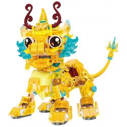 ZHEGAO 663503 DỰ ÁN THẦN THÚ 4 NGƯỜI MẪU RUILONG CÁO CHÍN ĐUÔI KỲ LÂN BAXIA bộ đồ chơi xếp lắp ráp ghép mô hình MYTHICAL BEASTS