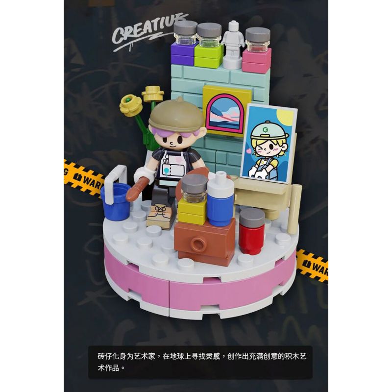 GOBRICKS G2410 2410 HỘP ĐỰNG HÌNH VIÊN GẠCH BÍ MẬT HÀNG ĐẦU bộ đồ chơi xếp lắp ráp ghép mô hình Collectable Minifigures Búp Bê Sưu Tầm