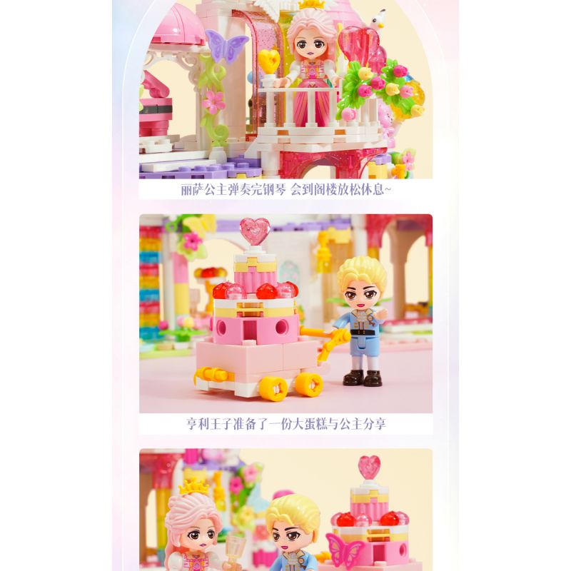 KEEPPLEY 36018 LÂU ĐÀI QINYINHUAYU bộ đồ chơi xếp lắp ráp ghép mô hình Girl Con Gái 487 khối