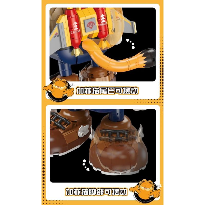 FEMIBOX S44053 44053 GARFIELD HỌC SINH TIỂU bộ đồ chơi xếp lắp ráp ghép mô hình Movie & Game Phim Và Trò Chơi 867 khối